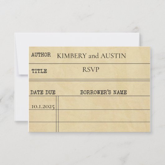 Bibliothek | UAWG Response Card RSVP Karte (Vorderseite)