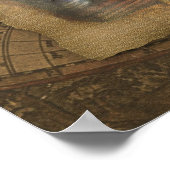 Bibliothek und Bücher der Antike Poster (Ecke)