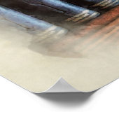 Bibliothek und Bücher der Antike Poster (Ecke)