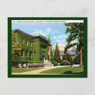 Bibliothek, Universität von Oregon, Eugene Vintage Postkarte