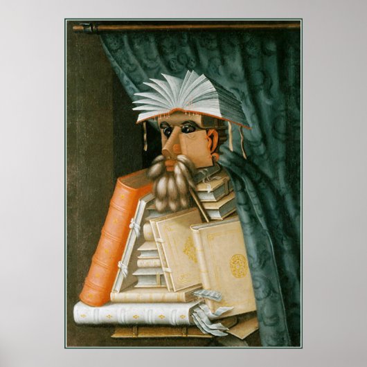 Bibliothek von Giuseppe Arcimboldo Poster (Vorne)