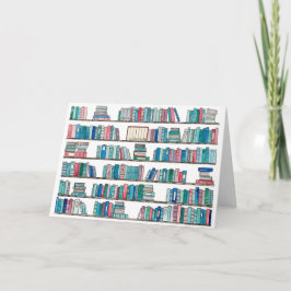 Bibliothek Weihnachtskarte Feiertagskarte
