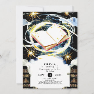 Bibliothek Whimsical Kids Storybook Geburtstag Einladung