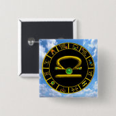 BIBLIOTHEK / ZODIAC BIRTHDAZEICHEN BUTTON (Vorne & Hinten)