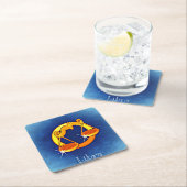 Bibliotheka zodiac-Untersetzer Rechteckiger Pappuntersetzer (Vor Ort)