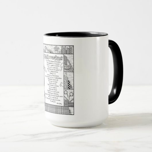Bibliothekar-Anerkennungs-Gedicht Tasse (VorderseiteRechts)