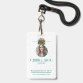 Bibliothekar Ausweis (Vorderseite mit Lanyard)