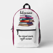 Bibliothekar Bedruckter Rucksack (Vorderseite)