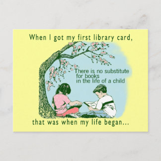 Bibliothekar-Bibliothek Postkarte