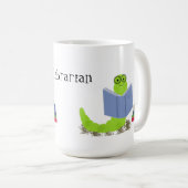 Bibliothekar-Bookworm-Design Kaffeetasse (VorderseiteRechts)