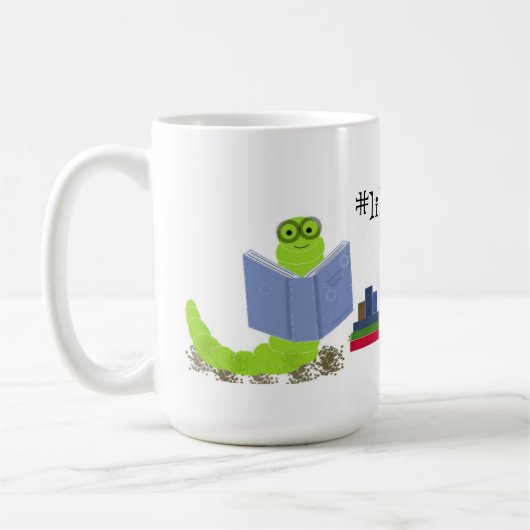 Bibliothekar-Bookworm-Design Kaffeetasse (Links)