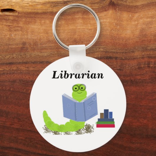 Bibliothekar - Buchwürmer Schlüsselanhänger (Vorderseite)