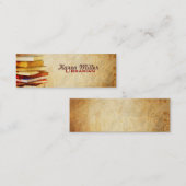 Bibliothekar-dünne Visitenkarten Mini Visitenkarte (Vorne/Hinten)