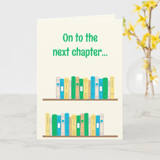 Bibliothekar / Englischlehrerversorgung Karte (Gelbe Blume)