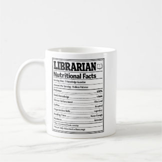 Bibliothekar Ernährungsfakten Lustiger Buchliebhab Kaffeetasse