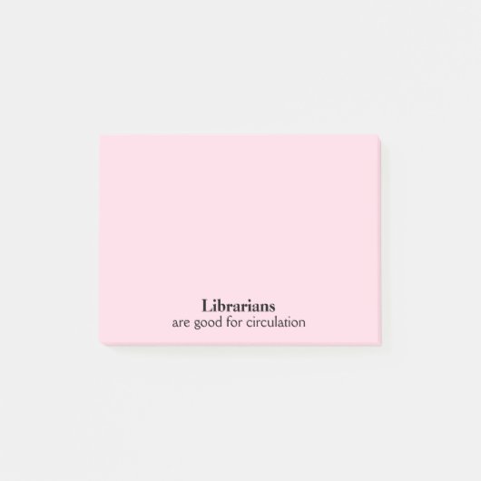 Bibliothekar-Geschenk-lustige Zirkulation wählen Post-it Klebezettel (Vorderseite)