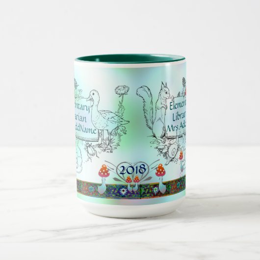 Bibliothekar-Geschenk Tasse (Zentrum)