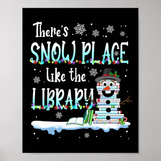 Bibliothekar gibt es einen Schneeplatz wie die Bib Poster (Vorne)
