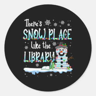 Bibliothekar gibt es einen Schneeplatz wie die Bib Runder Aufkleber
