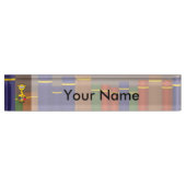 Bibliothekar-Giraffe Namensplakette (Vorderseite)