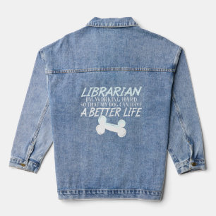 Bibliothekar - Hund-Better-Life-Buchschule Jeansjacke