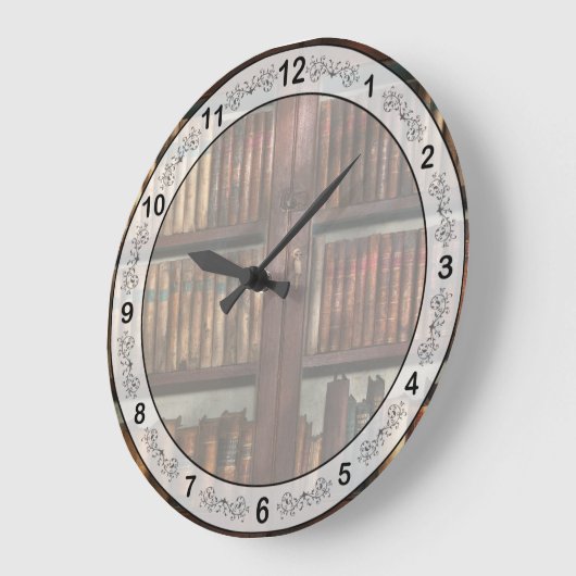 Bibliothekar - In der Bibliothek Große Wanduhr (Winkel)