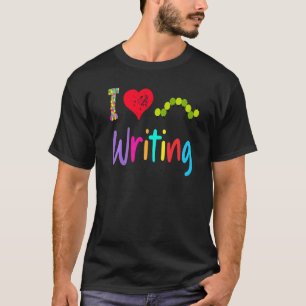 Bibliothekar Lehrer Ich Liebe Schreiben Hungriger  T-Shirt