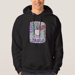 Bibliothekar Lehrerin in Typografie Lehrer Zurück Hoodie