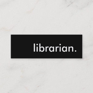 Bibliothekar. Mini Visitenkarte