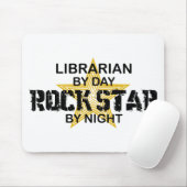 Bibliothekar-Rockstar bis zum Nacht Mousepad (Mit Mouse)