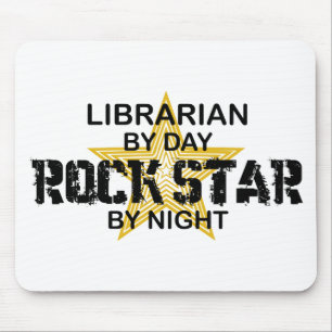 Bibliothekar-Rockstar bis zum Nacht Mousepad