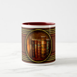 Bibliothekar - Schriftsteller - Antiquariatsbücher Zweifarbige Tasse