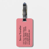 Bibliothekar-Tasche Gepäckanhänger (Rückseite vertikal)