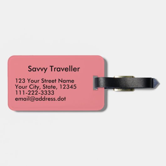 Bibliothekar-Tasche Gepäckanhänger (Rückseite horizontal)