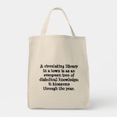 Bibliothekar-Tasche Tragetasche (Rückseite)
