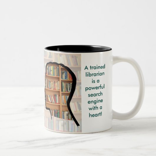 Bibliothekar-Tasse Zweifarbige Tasse (Rechts)