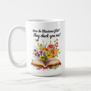 Bibliothekar und Bücher Kaffeetasse