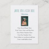 Bibliothekar, Verfasser, Forscher - doppelseitig Visitenkarte (Rückseite)