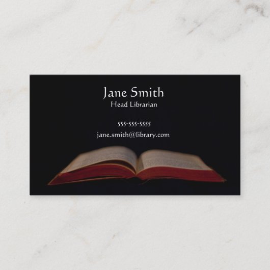 Bibliothekar Visitenkarte (Vorderseite)