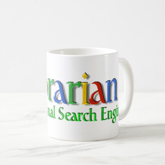 Bibliothekar-Vorlagen-Suchmaschine Kaffeetasse (VorderseiteRechts)