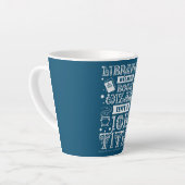 Bibliothekar, weil der Buchassistent kein Jobtitel Milchtasse (Linke Ecke)