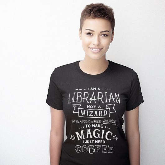 Bibliothekar Wizard Coffee Clever Funny T-Shirt