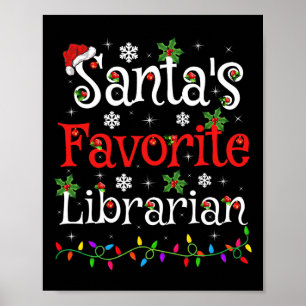Bibliothekar Xmas Santas Lieblings-Bibliothekar We Poster