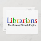 Bibliothekare - Der originale Motor der Suche Postkarte (Vorne/Hinten)