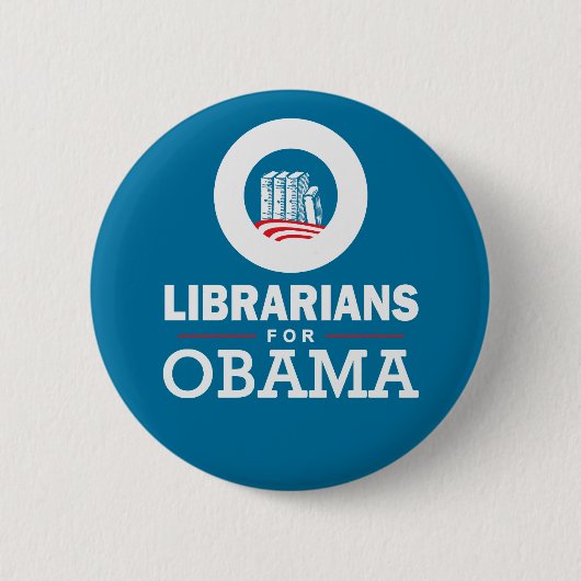 Bibliothekare für Obama Button (Vorderseite)