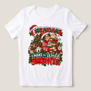 Bibliothekare machen die Welt heller Weihnachts-Sh Tri-Blend Shirt