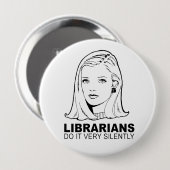 Bibliothekare machen's sehr still button (Vorne & Hinten)