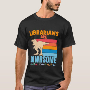 Bibliothekare sind großartig Dinosaurier Retro-Bib T-Shirt