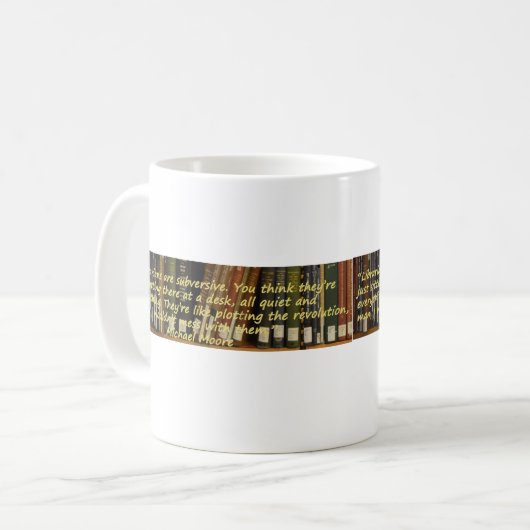 Bibliothekare sind subversive kaffeetasse (Vorderseite Links)