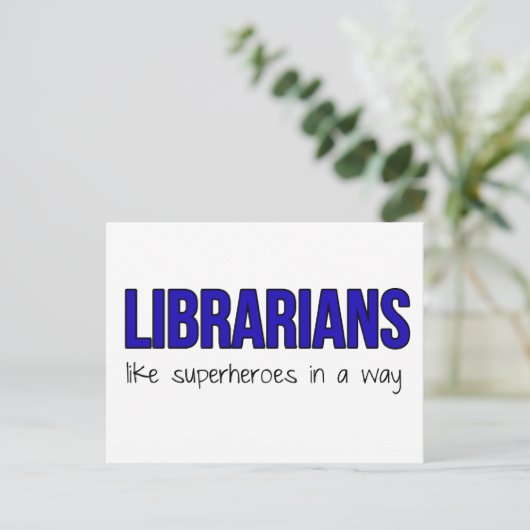 Bibliothekare sind Superhelden Postkarte (Stehend Vorderseite)